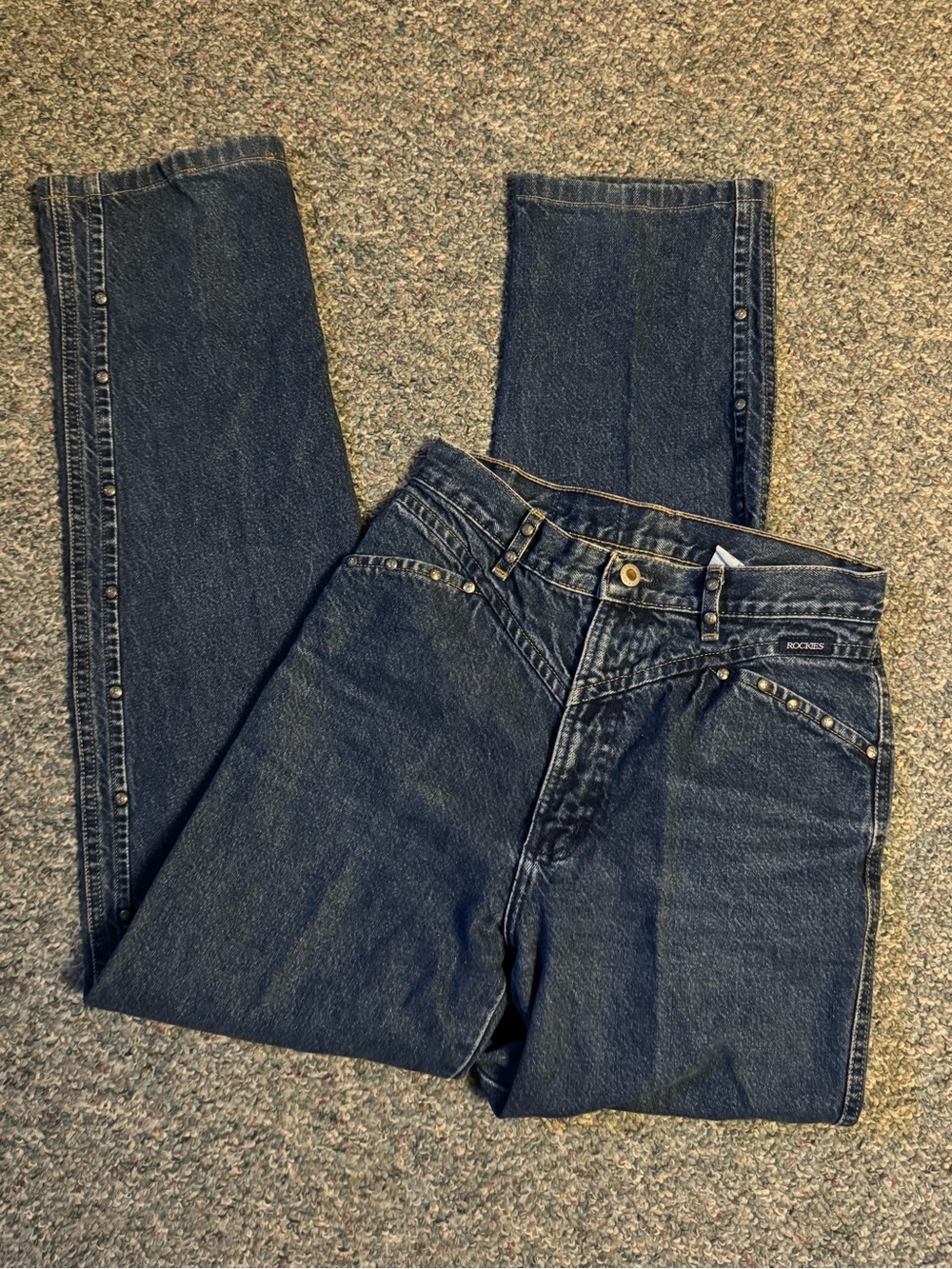Vintage Rockies Straight Leg Beaded Jeans Size 9XL